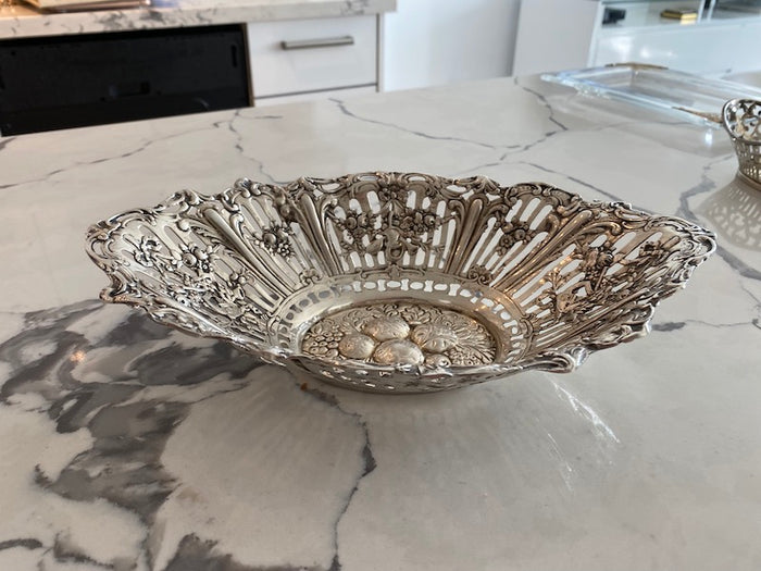 Hazorfim Sterling Silver Fruit Basket- 10.5"