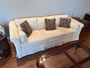 Custom Cream Upholstered Sofa