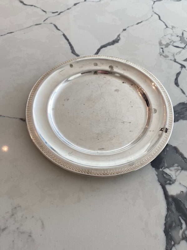 Small Sterling Silver Round Tray- 8.5"