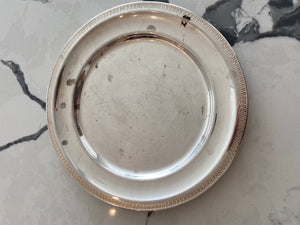 Small Sterling Silver Round Tray- 8.5"