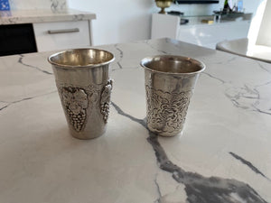 2 Sterling Silver Kiddush Cups