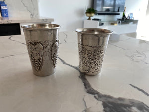 2 Sterling Silver Kiddush Cups