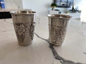 2 Sterling Silver Kiddush Cups