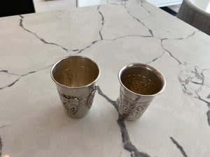 2 Sterling Silver Kiddush Cups
