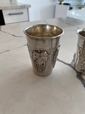 2 Sterling Silver Kiddush Cups