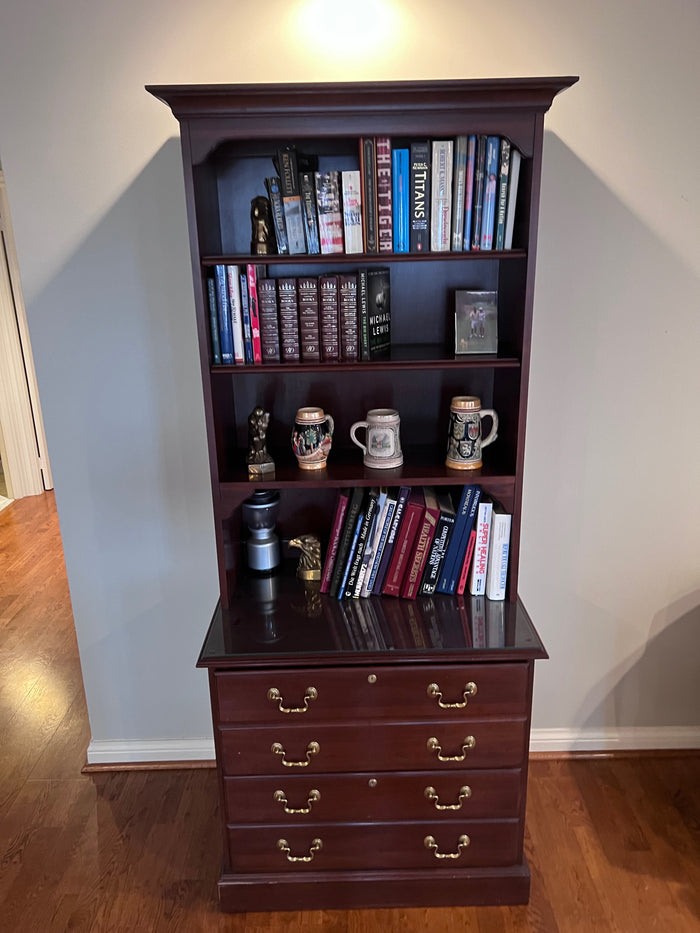Ethan Allen Office Shelving Unit, w/2 Filing Drawers