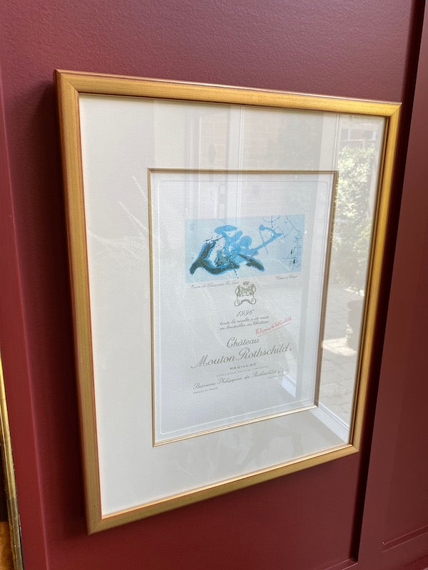 Chateau Mouton Rothschild Framed Label Print- 1996