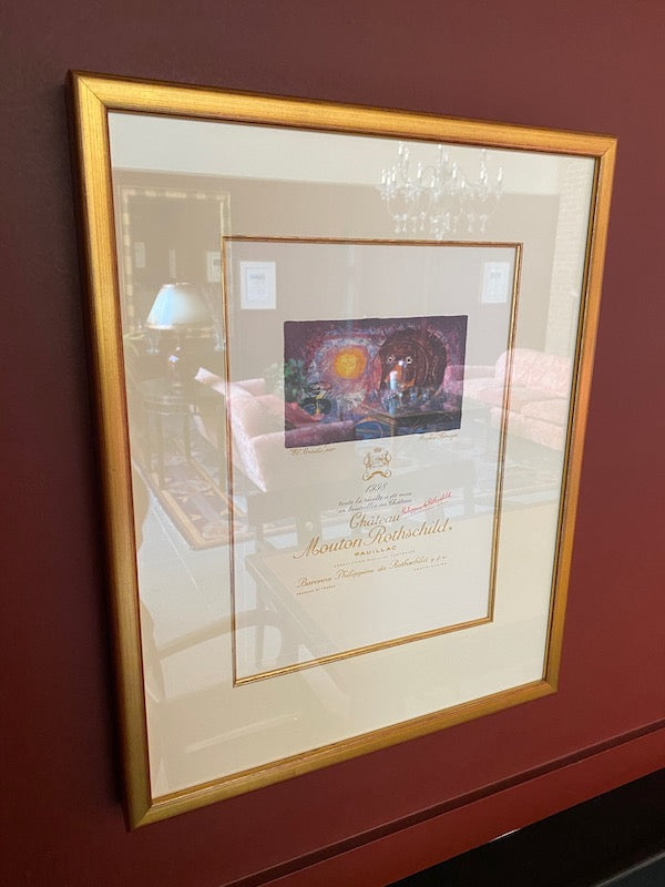 Chateau Mouton Rothschild Framed Label Print- 1998