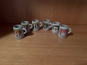 6 Miniature Tankards, Germany
