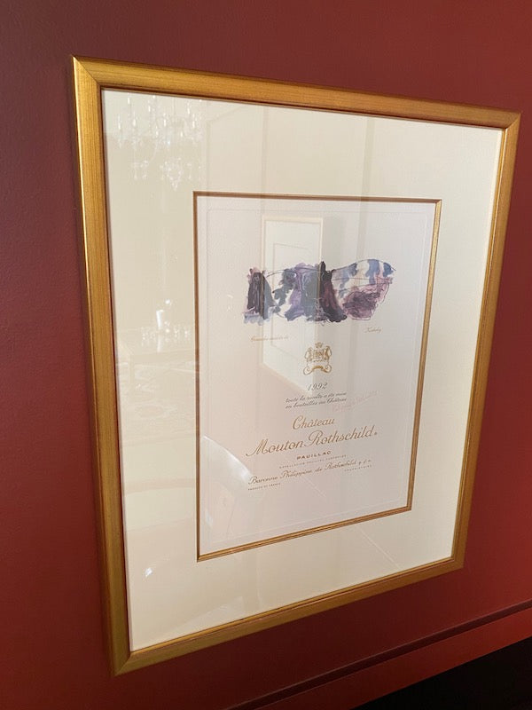 Chateau Mouton Rothschild Framed Label Print- 1992