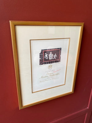 Chateau Mouton Rothschild Framed Label Print- 1994