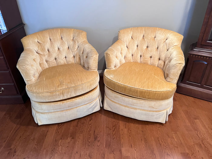 Pair of Vintage 'Heritage' Tufted Tub Chairs