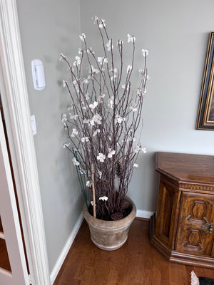 Faux Tree, Ceramic Planter