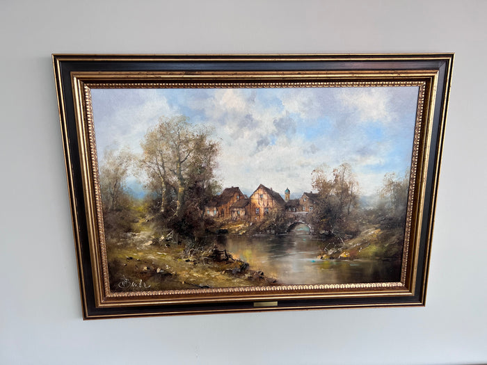 Original Framed Oil Painting by Josef Benda