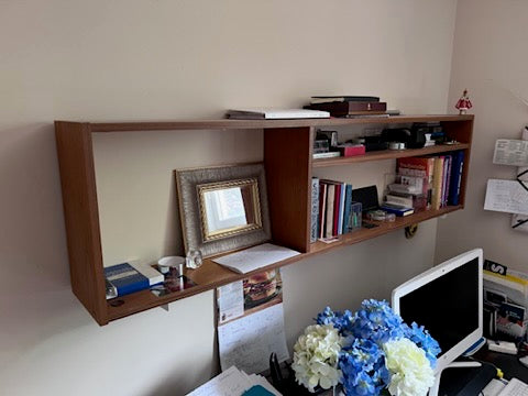 MCM Teak Wall Mounted Shelf