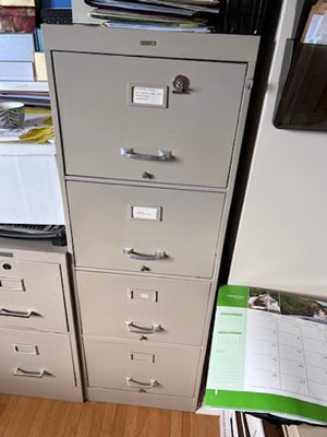 4 Drawer Vintage Filing Cabinet by Cole
