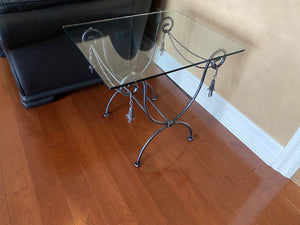 Glass Top Side Table