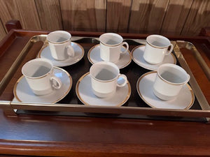 6 Demitasse Cups & Saucers
