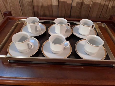6 Demitasse Cups & Saucers