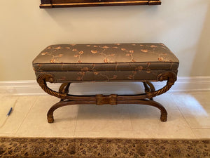 Bench, Wood Carved Frame- From ELTE