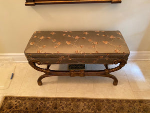 Bench, Wood Carved Frame- From ELTE