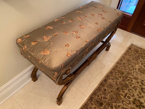 Bench, Wood Carved Frame- From ELTE