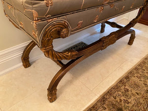 Bench, Wood Carved Frame- From ELTE