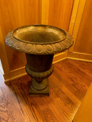 2 Cast Iron Planters/Urns