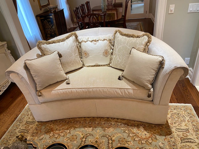 Michael Thomas Cream Velvet Sofa # 1