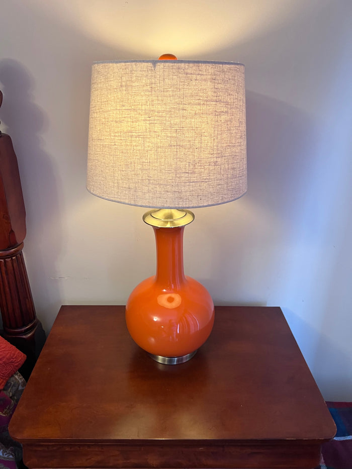Vintage Style Orange Table Lamp