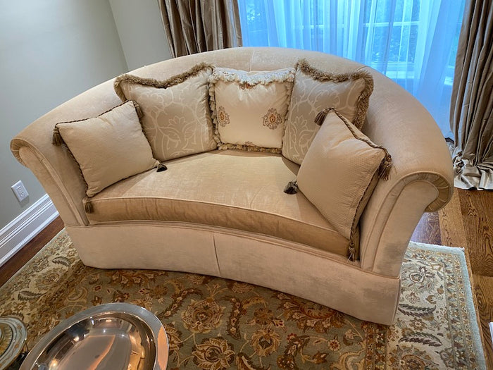 Michael Thomas Cream Velvet Sofa # 2