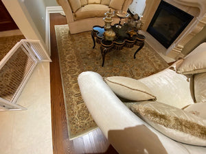 W Studio Light Blue 100% Wool Rug- 8x10