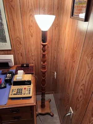 Vintage Wood Floor Lamp