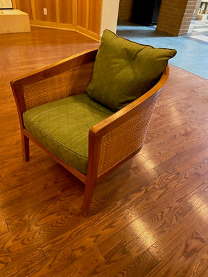 2 “Gunther Lambert” Rattan Tub Chairs, with Green Cushions (*Priced Individually)
