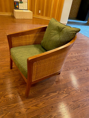 2 “Gunther Lambert” Rattan Tub Chairs, with Green Cushions (*Priced Individually)