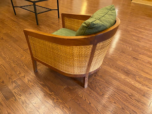 2 “Gunther Lambert” Rattan Tub Chairs, with Green Cushions (*Priced Individually)