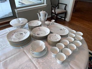 1950s Raymond Loewy Quince Pattern Dinnerware Set by Rosenthal Germany