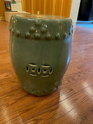 2 Green Oriental Stools (*Priced Individually)
