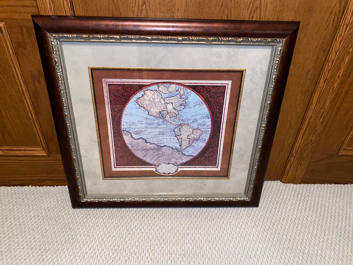 Mary Elizabeth "The Global Map" Framed Print # 1