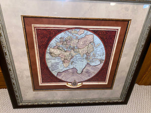 Mary Elizabeth "The Global Map" Framed Print # 2