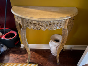 Wood Carved Console Table
