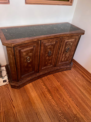 'Bernhardt Hibriten' Vintage Burled Wood Server