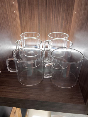 *BRAND NEW 12 CB2 'Cantina' Glass Coffee Mugs (*Retail value $95)