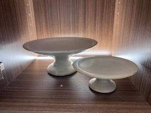*BRAND NEW 2 Ceramic Footed Serving Stands