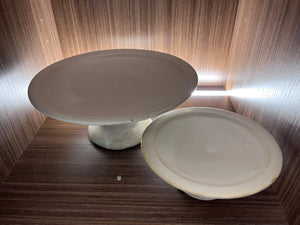 *BRAND NEW 2 Ceramic Footed Serving Stands