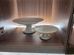 *BRAND NEW 2 Ceramic Footed Serving Stands