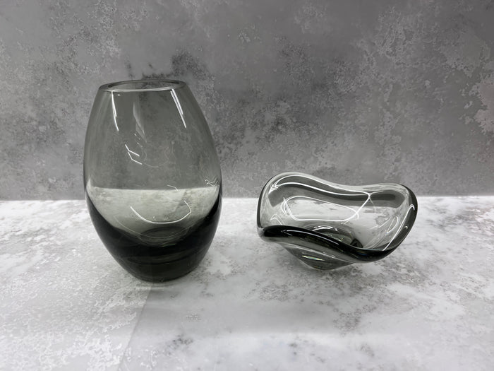 Holmegaard-  Denmark, 1960s Smoked Glass Lot