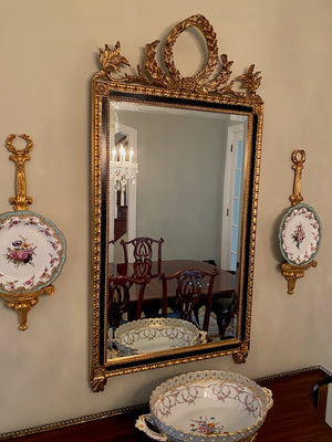 Colecion Home- Beautiful Ornate Gold & Black Mirror