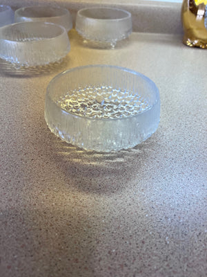 6 iittala Ultima Thule Footed Glass Dessert Bowls