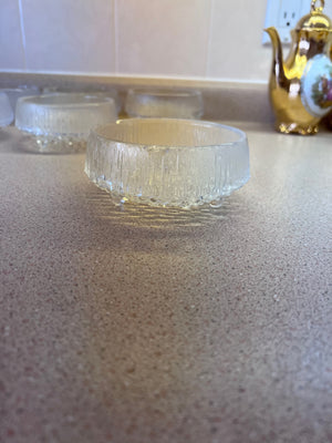 6 iittala Ultima Thule Footed Glass Dessert Bowls